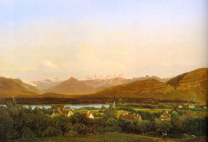 Alexandre Calame View of Geneva from Petit-Saconnex